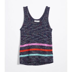 Lou & Grey Stripemarl Sweater Tank cotton blend size XS